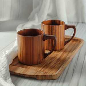 Taza de madera de calidad superior 100% para cerveza, agua, leche, para uso doméstico y en restaurantes, taza de madera para café y té, precio al por mayor. - Product Image 1