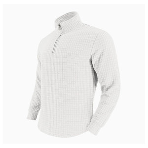 เสื้อสเวตเชิ้ตผู้ชายผ้าฝ้ายคอซิป ¼ ซิป แบบสวม ครึ่งซิป  ถักแบบเป็นมิตรต่อสิ่งแวดล้อม  โปโลแบบวินเทจ สไตล์สตรีท  ปรับแต่งผ้าได้ - Product Image 3