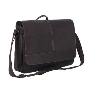 Bolso bandolera clásico de cuero suave para portátil, hecho con cuero de alta calidad, de secado rápido, con múltiples compartimentos, para unisex. - Product Image 6