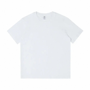 T-shirt décontracté classique noir uni pour homme, manches courtes, col rond, coupe régulière, 100 % coton jersey tricoté, teint uni - Product Image 5