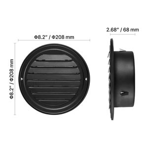 Rejilla de Ventilación Redonda de Acero Inoxidable de Primera Calidad de 6 Pulgadas para Pared, Cubierta de Ventilación para Aire Acondicionado con Pantalla de Protección Integrada - Product Image 2