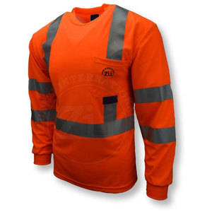 Chemises de sécurité réfléchissantes FR à haute visibilité, best-seller à bas prix, ANSI CLASSE 1, imperméables, avec logo personnalisé et éclairage LED - Product Image 4