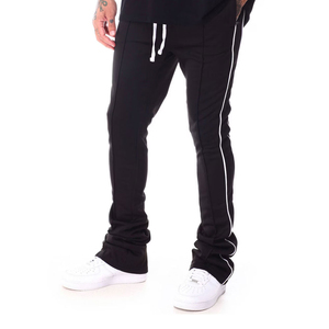 Pantalon de survêtement homme coupe slim fuselée, style streetwear décontracté, avec revers côtelés et taille élastique, idéal pour la gym, le sport et la détente - Product Image 3