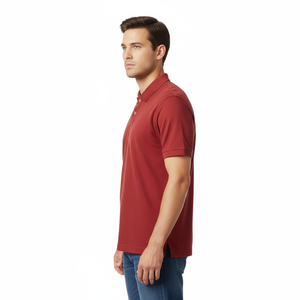 Polo décontracté pour homme 100 % coton avec poche, anti-plis, manches courtes, imprimé brodé personnalisable, confortable pour temps chaud - Product Image 3