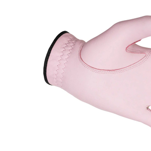 Gants de golf pour femmes avec logo personnalisé, en cuir de cabretta rose véritable, doux et de qualité supérieure, en peau de mouton, pour dames - Product Image 4