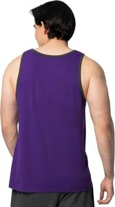 เสื้อกล้ามแขนกุดสีม่วงสำหรับผู้ชาย คอกลม สีพื้น เสื้อถักลำลอง - Product Image 4