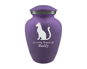 Purple Metal Pet Cremation <b>Urn</b> Personalized Engraved Animal Ash Crematory <b>Urn</b> for <b>Cats</b> and Dogs Memorial Keepsake - Product Image 5