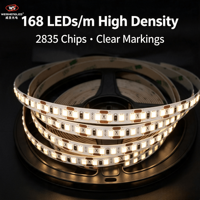 Lampu Strip LED 2835 168LED/m  Lumen Tinggi Lampu Pita LED Fleksibel untuk Dekorasi Proyek Dalam Ruangan