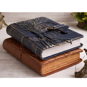 Hardcover Handmade <b>Leather</b> Journal Tree of Life Lockable Door and Key A5 Guest Book Personalized Diary <b>Refillable</b> <b>Notebook</b> Gift - Product Image 3