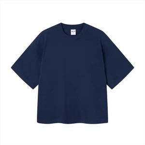 T-shirt court ample pour homme, 100 % coton tricoté de haute qualité, vierge, uni, style streetwear, personnalisable, vente en gros - Product Image 6