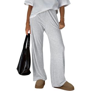 2025 2025 otoño moda Queen mujer pierna ancha holgado acanalado pijama pantalones XL tamaño cómodo salón pantalones de chándal trajes - Product Image 1