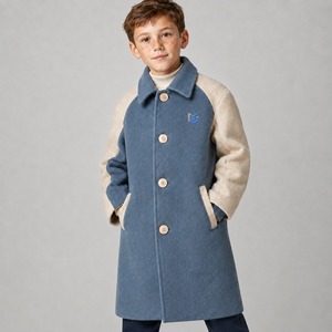 <b>Kids</b> Woolen <b>Coat</b> Comfortable Cold Weather Outerwear for <b>Winter</b> Season Customized Design High Quality Custom Brand OEM Service - Product Image 1