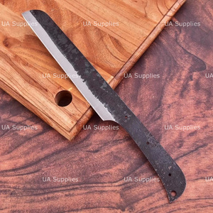 Cuchillo de caza de acero 1095 forjado a mano con hoja completa de punta caída, mango personalizado semiterminado, para fabricación de cuchillos DIY, OEM/ODM - Product Image 2