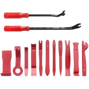 Kit d'outils de réparation automobile 13 pièces pour démontage de garnitures, clips de panneaux de porte, tableau de bord, plastiques intérieurs et outils de déclenchement de radios et de carrosseries - Product Image 2