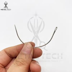 Nouvelles aiguilles à tisser les cheveux courbées, aiguilles à coudre professionnelles en acier inoxydable de type C pour extensions de cheveux, kit d'outils de salon - Product Image 3