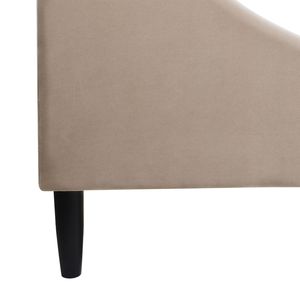 Set Letto Queen Size Aspen con Testiera Moderna Trapuntata Verticale in Velluto Performance Beige Visone Stile Contemporaneo - Product Image 6