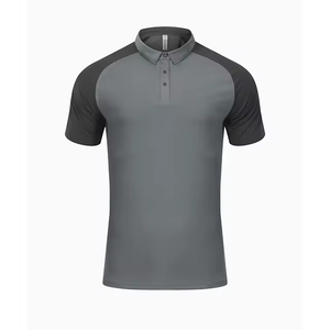 Camiseta Polo para Hombre, 100% Poliéster, Diseño Sólido, para Fitness, Golf, Tenis, Entrenamiento, Diseño Tejido en Dos Colores - Product Image 2