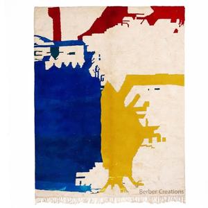 Alfombras de lana y seda anudadas a mano de lujo Alfombras marroquíes tradicionales Alfombras bereberes de Marruecos Alfombras de piso de dormitorio para decoración del hogar - Product Image 4