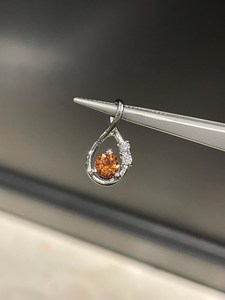 Collier pendentif goutte d'eau en argent sterling plaqué rhodium avec tourmaline, fait main, bijou minimaliste pour femme, cadeau - Product Image 5