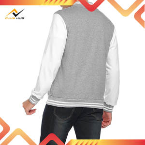 Chaqueta Bomber Varsity Personalizada para Hombre, de Lana, Algodón y Lona, con Cuello Alto y Logotipo Bordado, Estilo Urbano, para Invierno - Product Image 2
