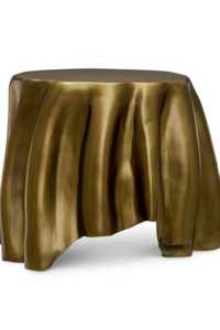 Mesa de Centro Moderna con Diseño Drapeado, Mueble Decorativo Hecho a Mano para Sala de Estar Contemporánea - Product Image 2