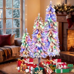 Set di 3 Alberi di Natale Artificiali con Punte delle Rami Innevate - Product Image 3