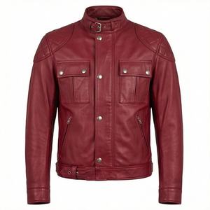 Veste de moto en cuir véritable pour homme de qualité supérieure, nouvelle arrivée, vestes de moto d'hiver, protections amovibles, personnalisables - Product Image 1