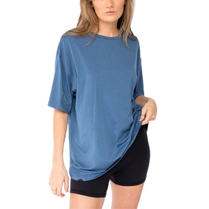 High Quality Lightweight Terry Women's Cotton <b>Crop</b> T Shirt Breathable Quick Dry Short Sleeve Casual Tee Crew Neck Summer Gym <b>Top</b> - Product Image 1