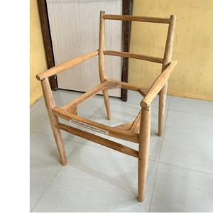 Premium Teak Outdoor <b>Dining</b> Chair PE Rattan Seat Eco-Friendly Durable Modern Tapered Leg Garden <b>Armchair</b> Villa Resort Hotel OEM - Product Image 5