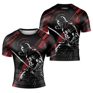Rashguard BJJ Premium avec coutures renforcées, tissu extensible compressif, logo personnalisé, haut de combat pour arts martiaux - Product Image 5