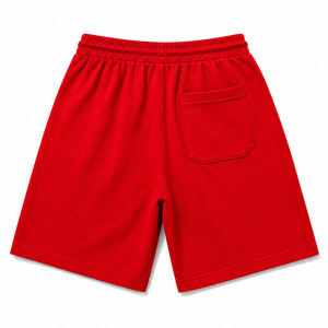 Conjunto de Camiseta y Pantalones Cortos Extra Grandes con Logotipo Personalizado, para Hombre, Rojo, Algodón Jersey, Estilo Casual Urbano, Dos Piezas, Manga Corta, Cuello Redondo - Product Image 2