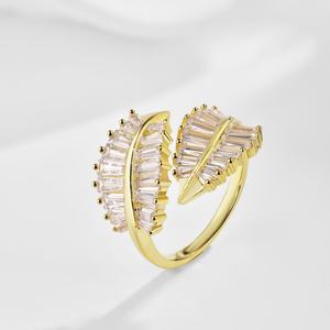 Anillo de Joyería Fina al por Mayor, Chapado en Oro, Plata Blanca con Diamantes - Product Image 1