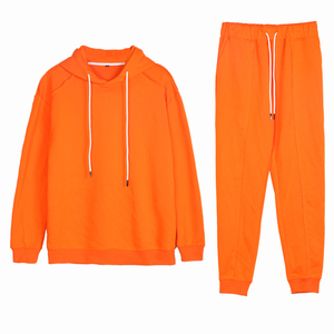High Quality Custom Made Winter Tracksuits <b>Men's</b> 100% Cotton Fleece <b>Pullover</b> Hoodies and Sweatpants Set - Product Image 6