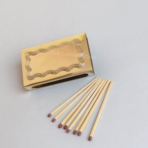 Luxury Silver Plated Brass Matchbox Holder Custom Design for Decorative <b>Safety</b> <b>Matches</b> Home Décor Wholesale Supplier - Product Image 3