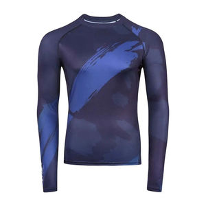 Custom Made High Quality <b>BJJ</b> MMA Men's Long Sleeve Rash Guard Polyester Nylon Spandex Material Digital Sublimation Printing - Product Image 1