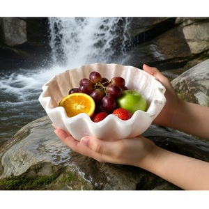 Tazón de Frutas de Resina Hecho a Mano con Patrón de Mármol, Tazón Venus de Resina, Tazón de Ensalada de Resina Minimalista y Duradero, Vajilla, Decoración Navideña - Product Image 1