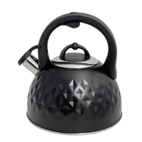 Bouilloire sifflante en acier inoxydable de 2,7 L, couleur blanche, pour tous les types de cuisinières, vente en gros d'usine