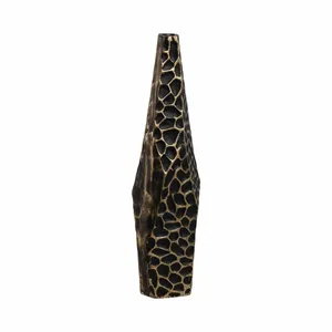 Handmade Iron Tabletop <b>Vase</b> Industrial and Coastal Design Textured Surface Hexagonal Shape Decorative Metal Christmas <b>Vase</b> - Product Image 4