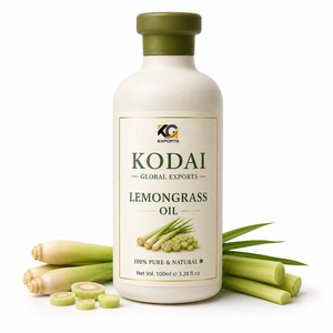 Huile Essentielle de Citronnelle du Tamil Nadu 100% Pure et Naturelle de Qualité Supérieure, Distillée à la Vapeur, pour Aromathérapie et Soin du Visage, par Kodai Global Export - Product Image 1