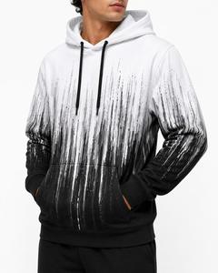 Sudadera con Capucha para Hombre, Color Degradado, Corte Regular, Deportiva, Casual, con Estampado por Sublimación, Bolsillo, Tejido de Punto, 100% Algodón, Ecológica - Product Image 3