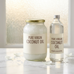 Aceite de Coco Virgen Puro de Grado Alimenticio, Prensado en Frío, Orgánico, Natural, Aceite Portador para Cocinar, Cuidado de la Piel, Cabello y Masajes - Product Image 4