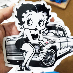 Nouvelles plaques à cils en acrylique écologiques avec motif Betty Boop en forme de cœur noir, bandeaux magnétiques pour cils, plateau pour extensions de cils, outil de beauté - Product Image 3