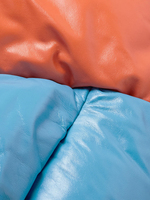 Nouvelle veste matelassée unisexe d'hiver de haute qualité, personnalisée avec logo brodé sur le devant, col montant, rembourrage à bulles, impression OEM personnalisée