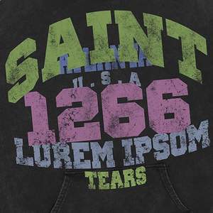 Sudaderas con capucha unisex internacionales de calidad superior, con estampado de letras vintage, estilo oversize, con efecto lavado para darle un aspecto envejecido, de lana de alto gramaje de 400g. - Product Image 5