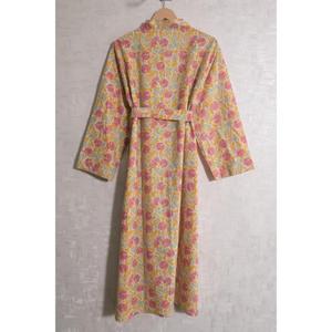 Bata Kimono de Algodón con Estampado Floral para Mujer, Estilo Boho, Hecha a Mano, Ligera, para Descansar, Regalo de Cumpleaños - Product Image 6