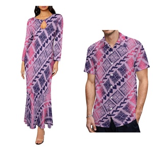 Chemise pour homme de style rétro et polynésien, motif feuilles de Monstera Offwhite, dernière collection, ensembles personnalisés pour couples, style hawaïen - Product Image 4