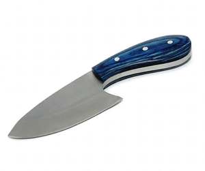 Custom Handmade Steel <b>Craft</b> Edge <b>Tool</b> with Full Tang Blue Pakkawood Scales Fixed Blade Outdoor Utility <b>Tool</b> - Product Image 5