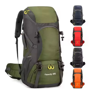 Large Capacity 50L Trekking <b>Backpack</b> Multi Color Options Ripstop Nylon Outdoor Travel Bag - Product Image 1