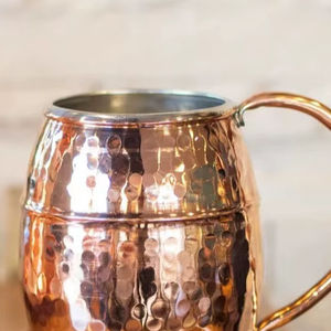 Hot Selling Pure Copper Coffee <b>Mug</b> Handle Coaster Outdoor Use Durable <b>Large</b> Capacity Morden Luxury Design Multiple Sizes Craftsy - Product Image 4
