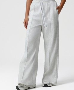 Pantalon de sport décontracté taille haute pour femme, style européen et américain, automne-hiver, yoga, coupe droite, fermeture éclair, polyester/coton, écologique - Product Image 2